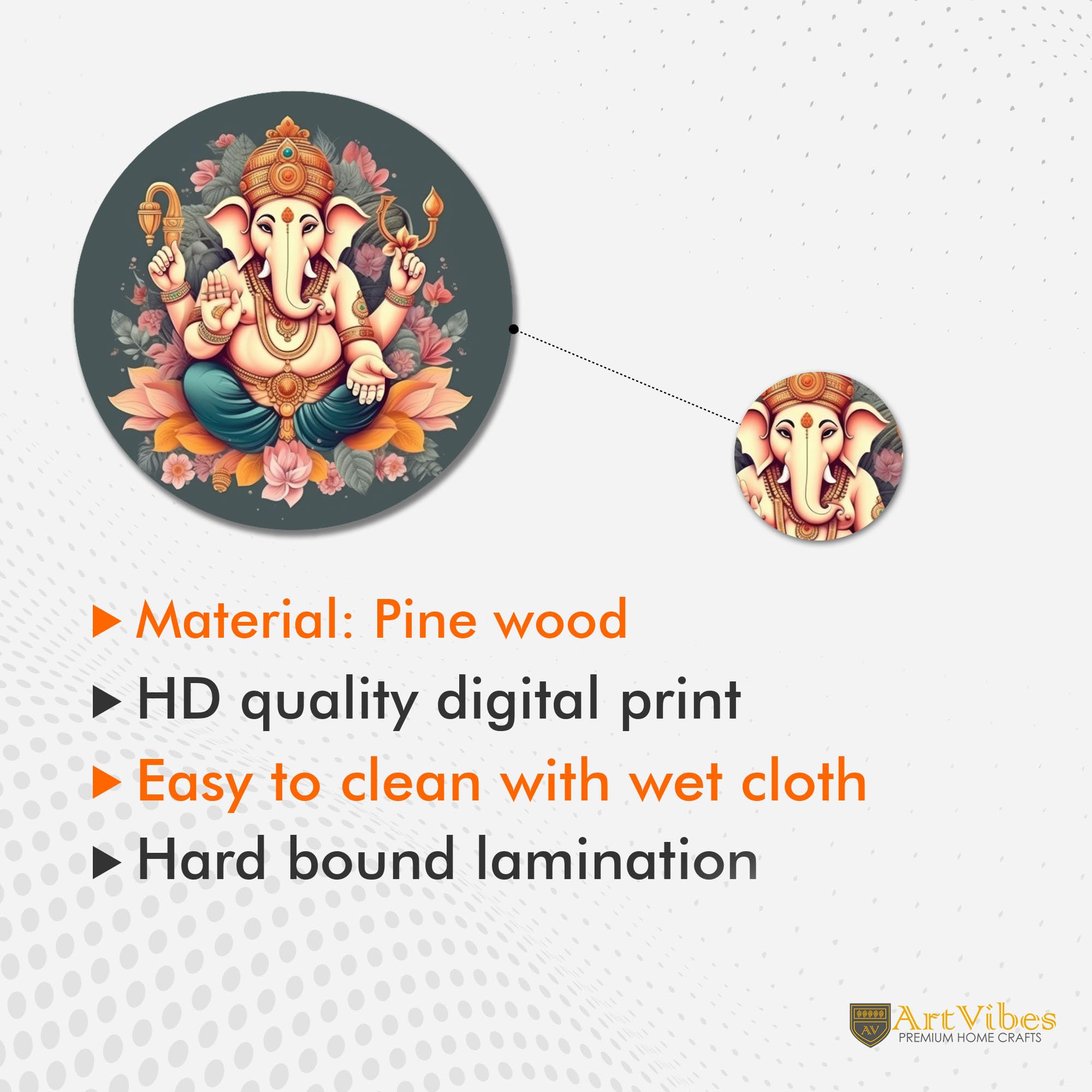 Artvibes Decorative Wooden Wall Hanging Decoration Item For Home | Office | Gift | Decor Art Livingroom, Bedroom | Stylish Moder